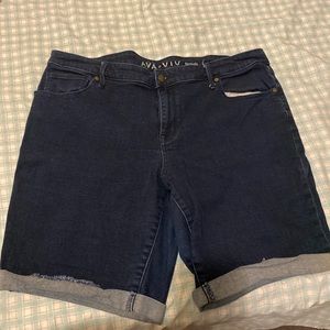 Denim Bermuda Shorts